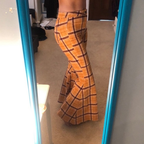 NWT Free People Just Float On Printed Cord Flares - Picture 8 of 8